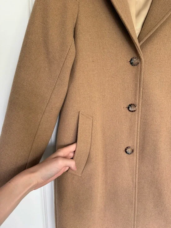 Abercrombie & Fitch The A&F Dad Coat in Camel size M - Picture 9 of 11